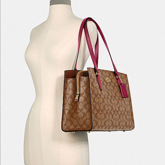 Coach Tatum Carryall In Signature Canvas - Picture 6 of 11
